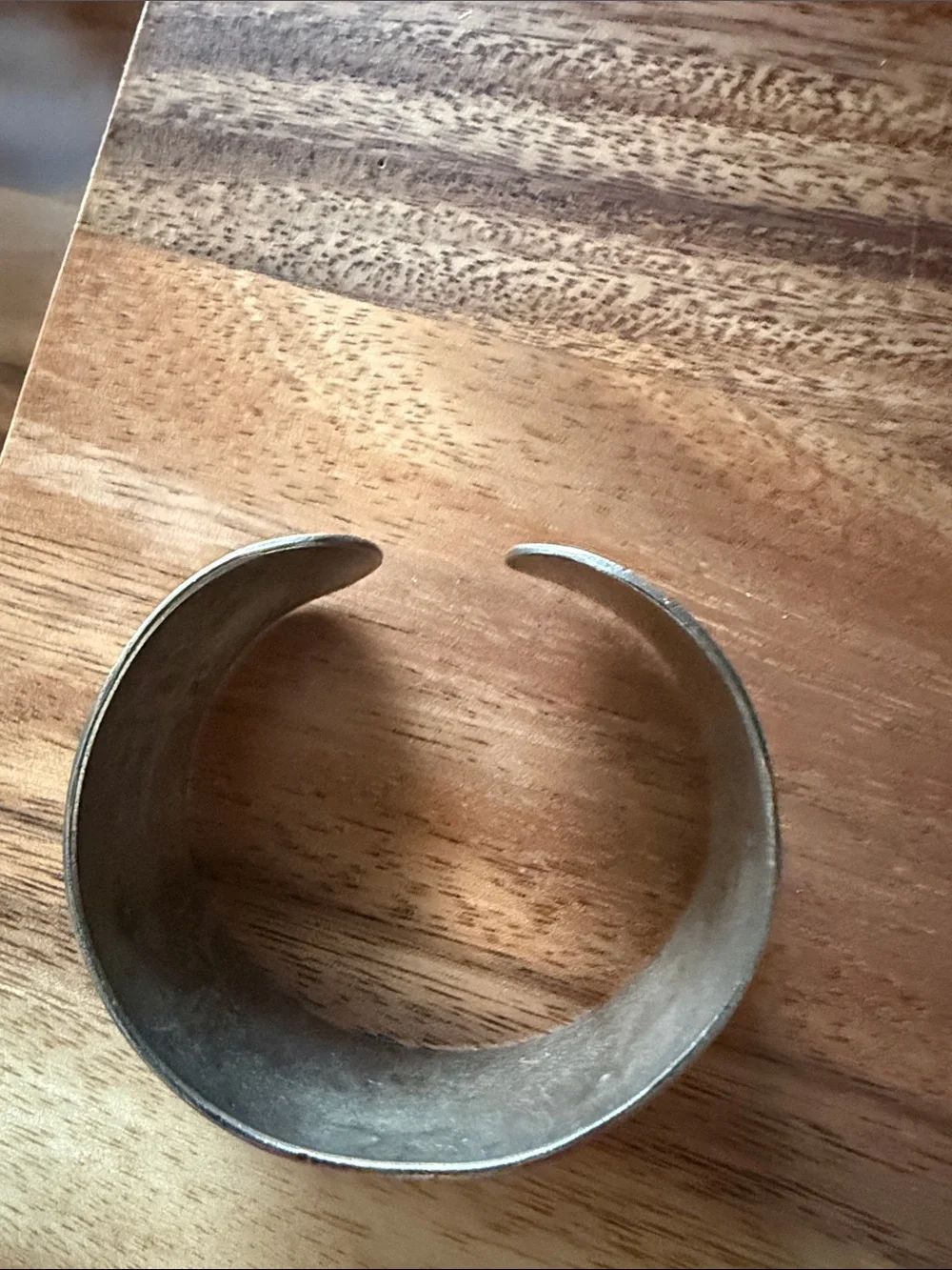 Sterling-Effect Floral Engraved Cuff Bracelet for Men — Silver Tone